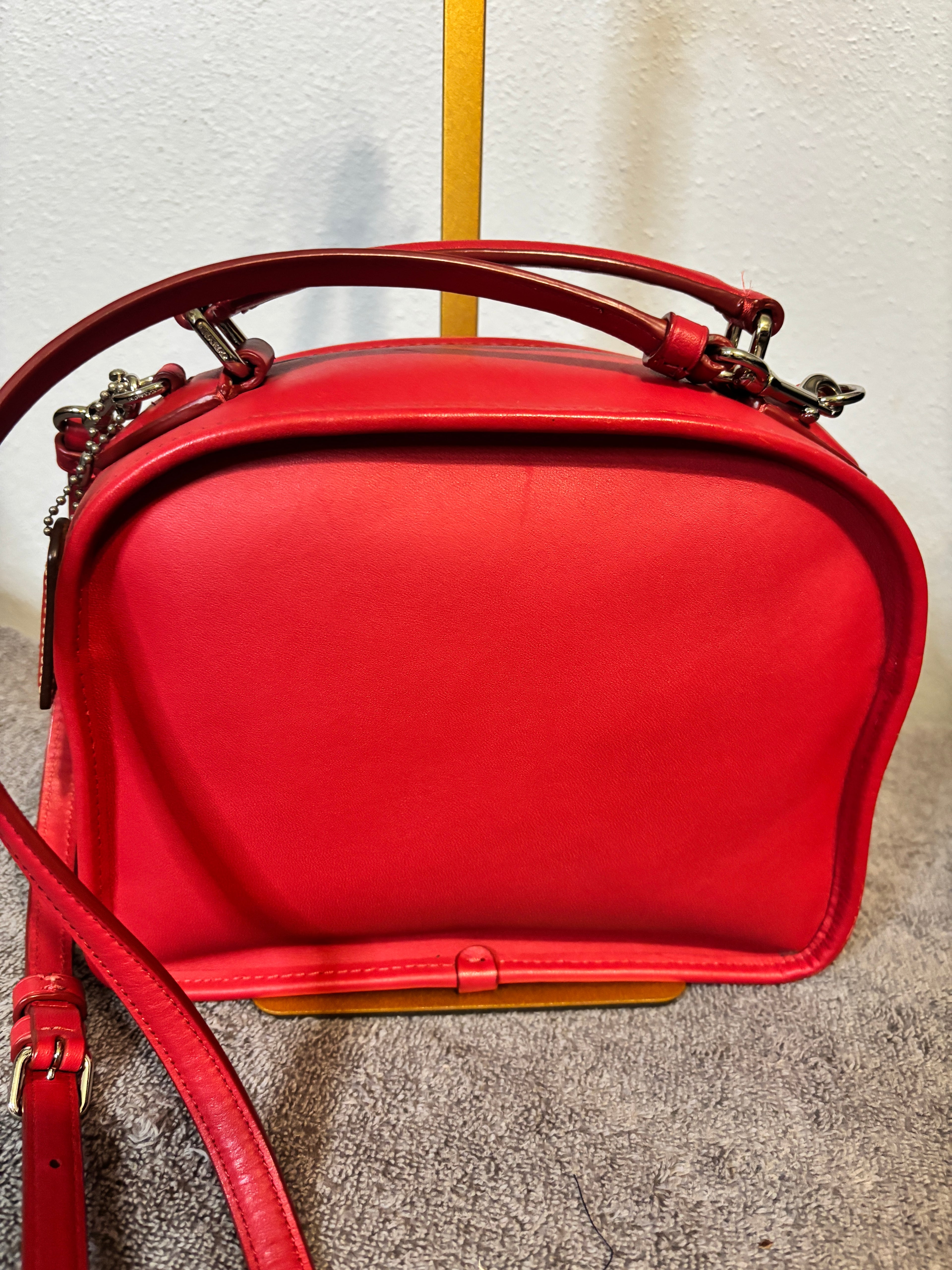 Coach Red Leather Limited Edition Lunch Pail Crossbody Bag F11741