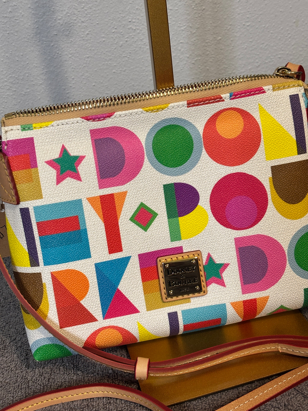 Dooney & Bourke Art Deco Lexi Crossbody Bag Colorful Print