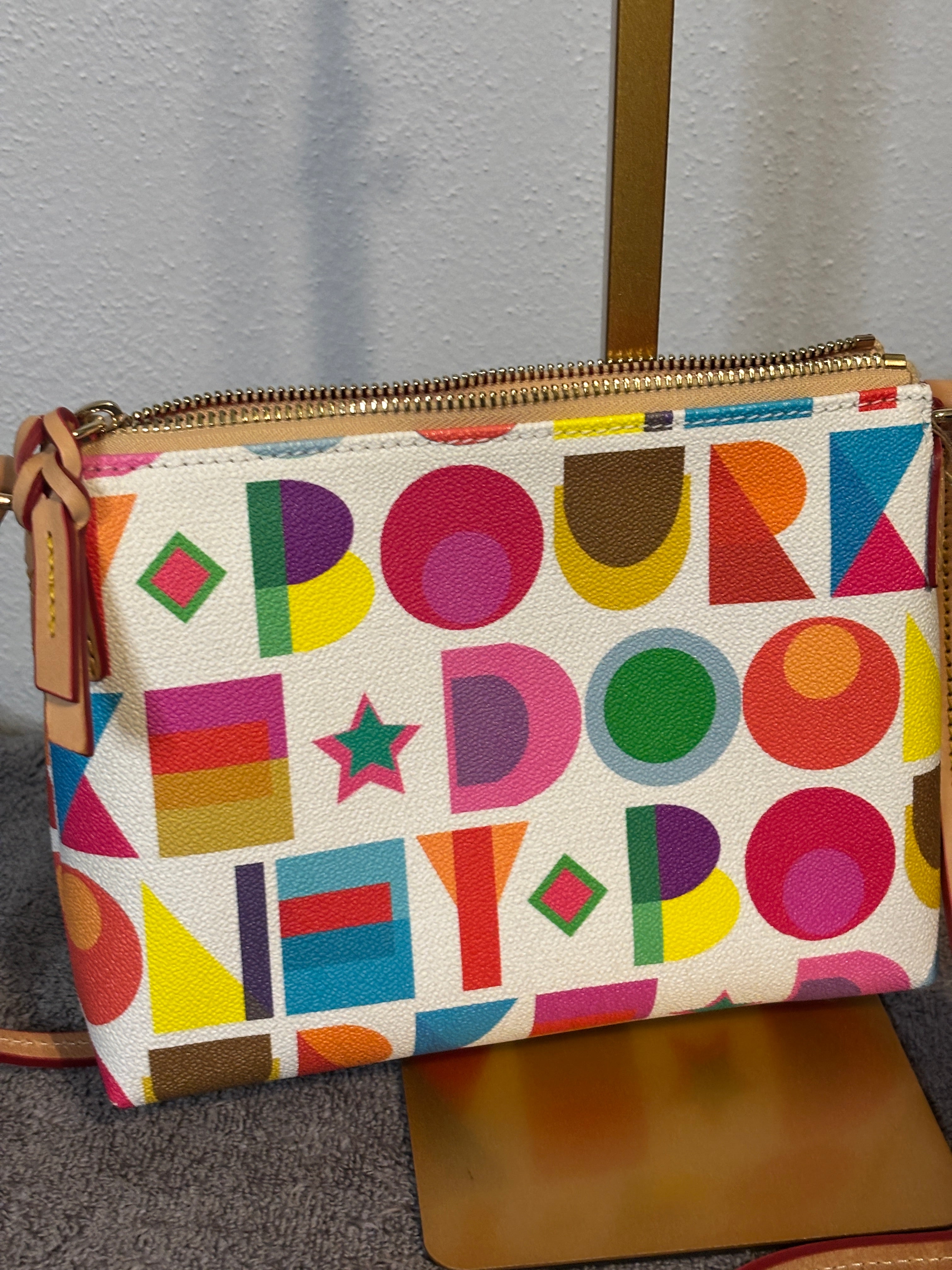 Dooney & Bourke Art Deco Lexi Crossbody Bag Colorful Print