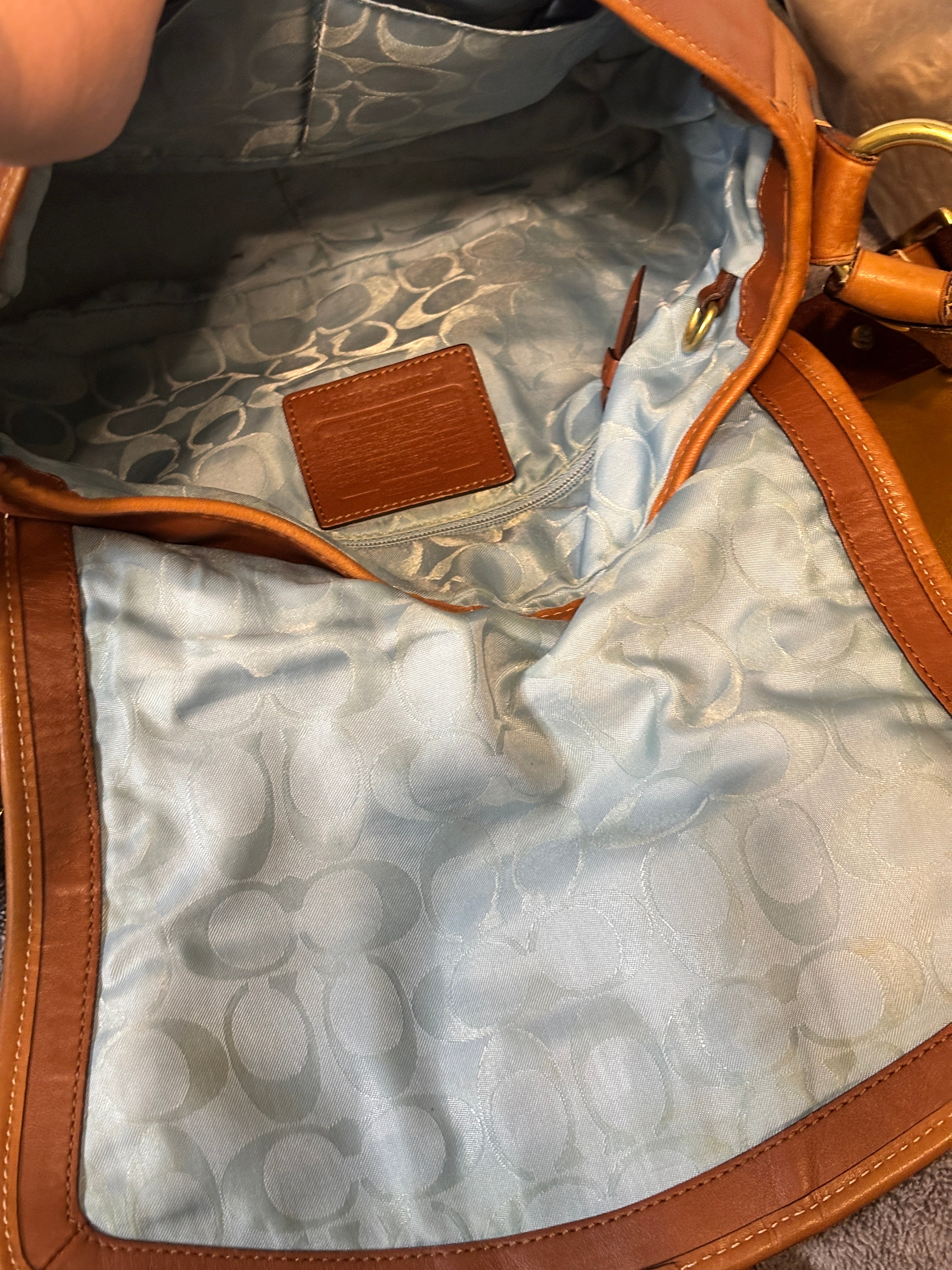 Coach Legacy Ali Flap Bag 12854 British Tan Leather Crossbody Shoulder Bag