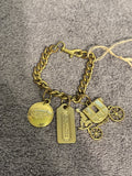 Coach Brass Horse & Carriage Charm Bracelet Bag Charm Keychain Fob