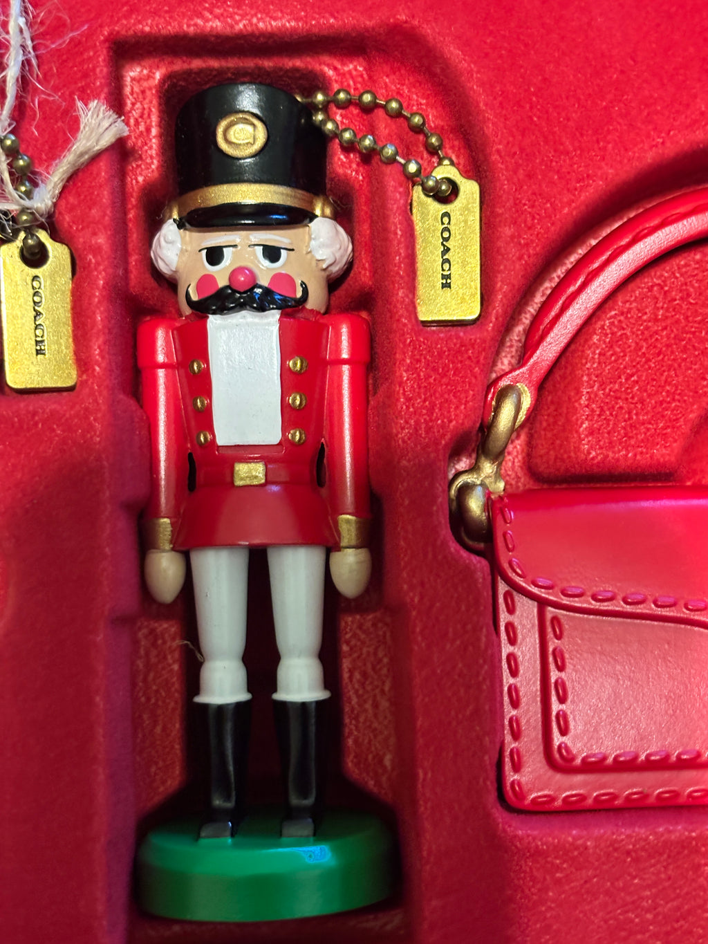Coach Holiday Charm Gift Set Nutcracker Bag Charm Ornament Box NIB