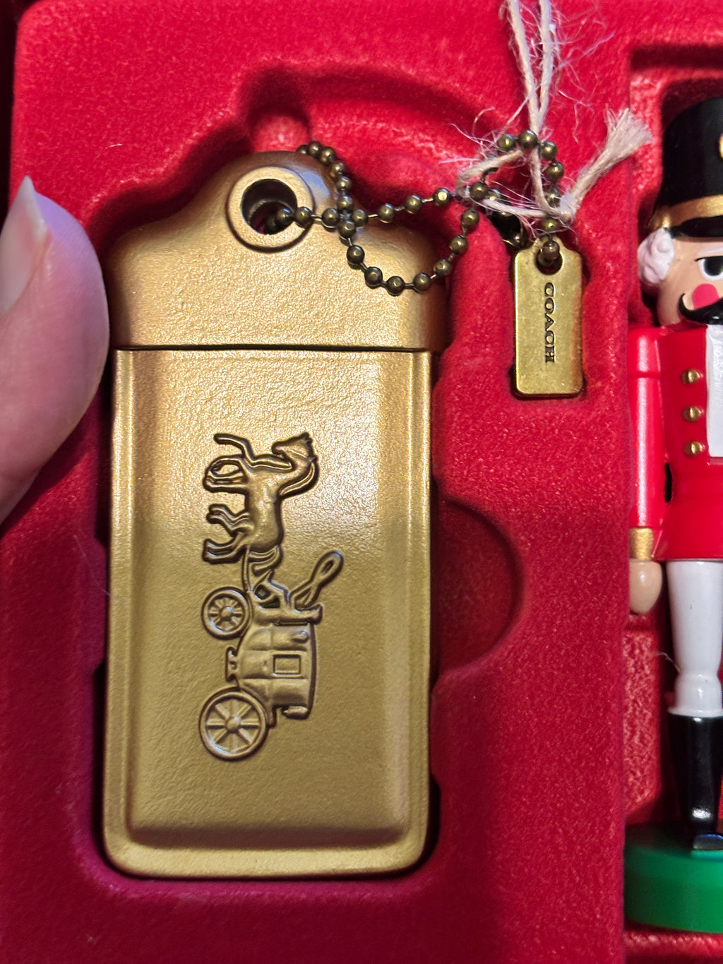 Coach Holiday Charm Gift Set Nutcracker Bag Charm Ornament Box NIB