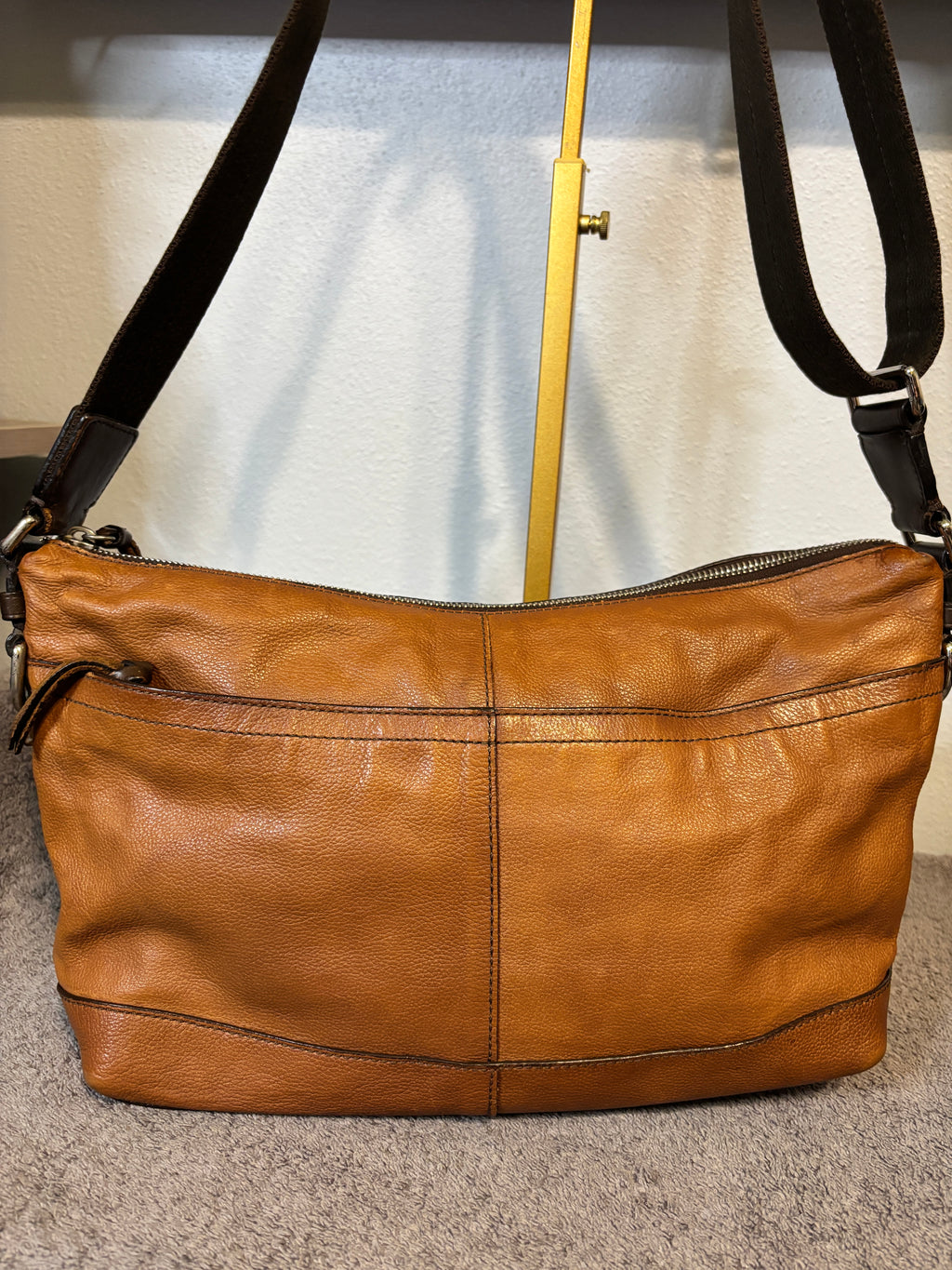 Coach Thompson Crossbody Bag 70312 Cognac Glove Tanned Leather Unisex Travel Bag