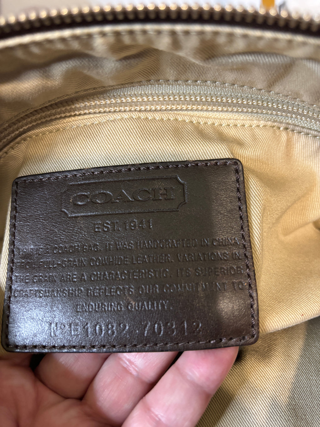 Coach Thompson Crossbody Bag 70312 Cognac Glove Tanned Leather Unisex Travel Bag
