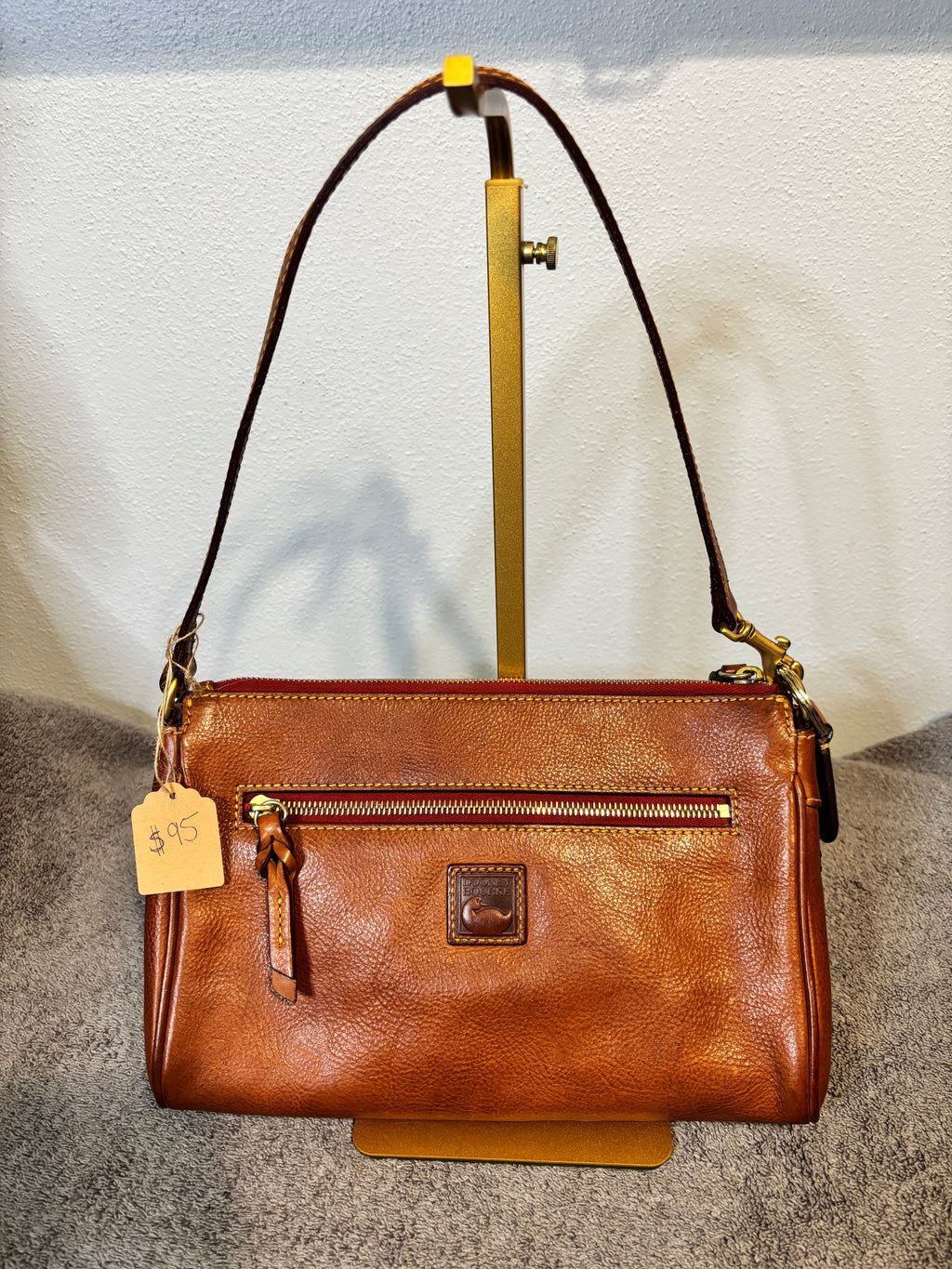 Dooney & Bourke Cognac Florentine Leather Shoulder w/extras