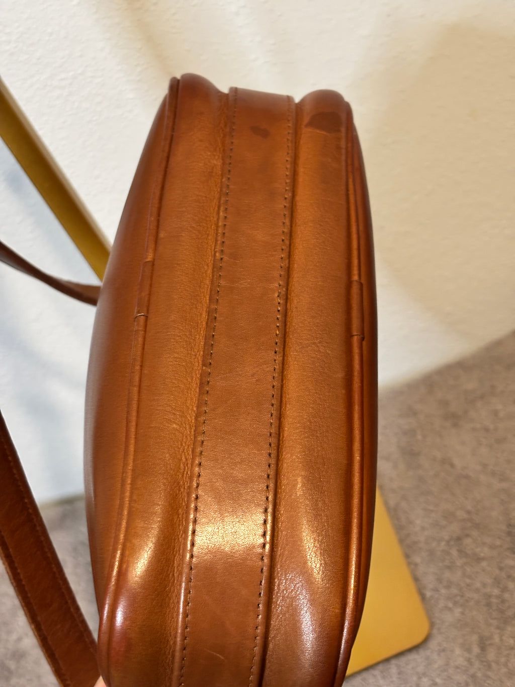 Rare Vintage Coach 4011 Small Camera Bag British Tan Lightweights USA