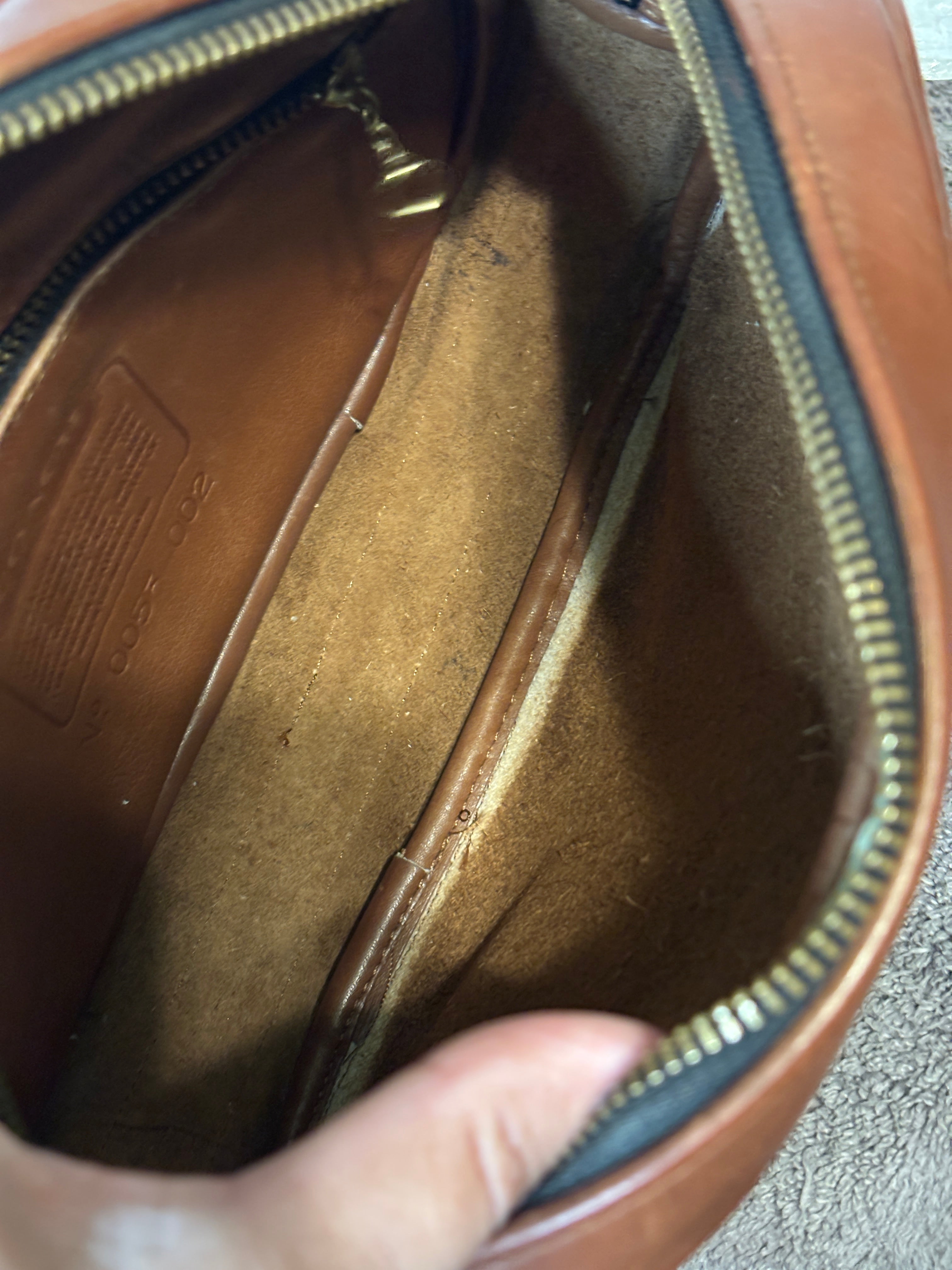 Rare Vintage Coach 4011 Small Camera Bag British Tan Lightweights USA