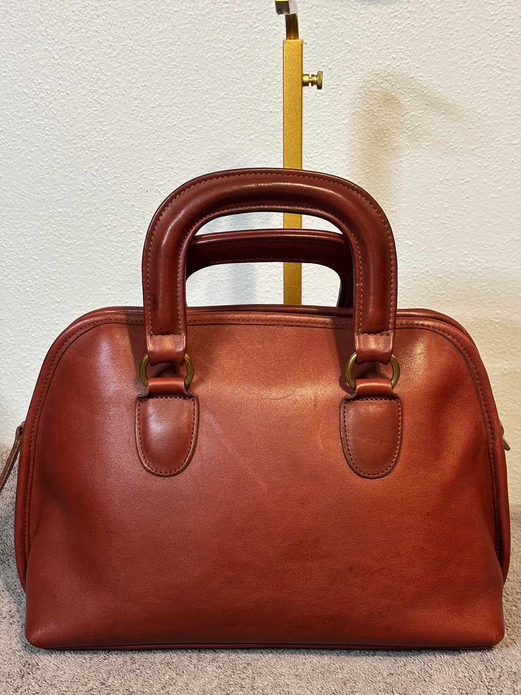 Vintage Coach Baxter Bag 9903 Bordeaux Leather Satchel Pre-1994 USA