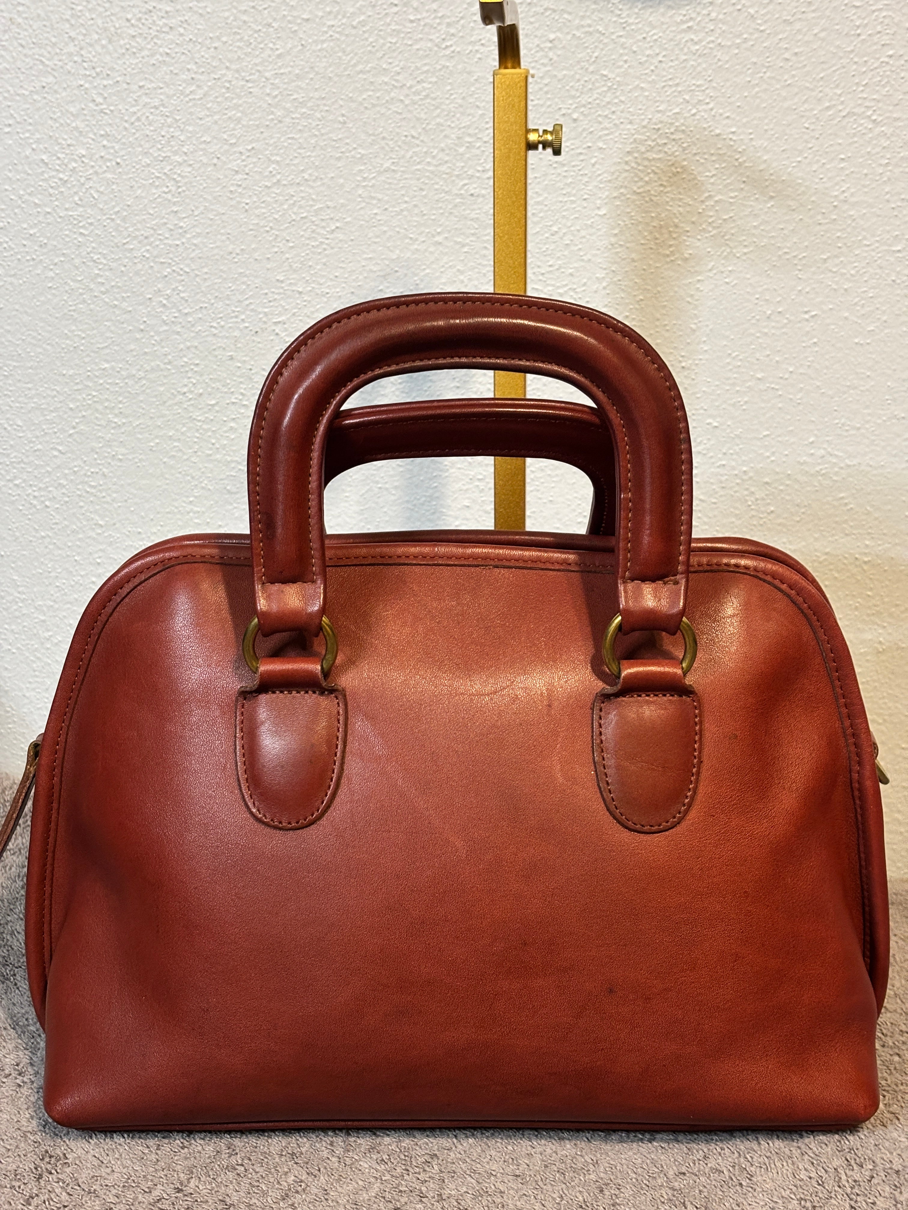 Vintage Coach Baxter Bag 9903 Bordeaux Leather Satchel Pre-1994 USA