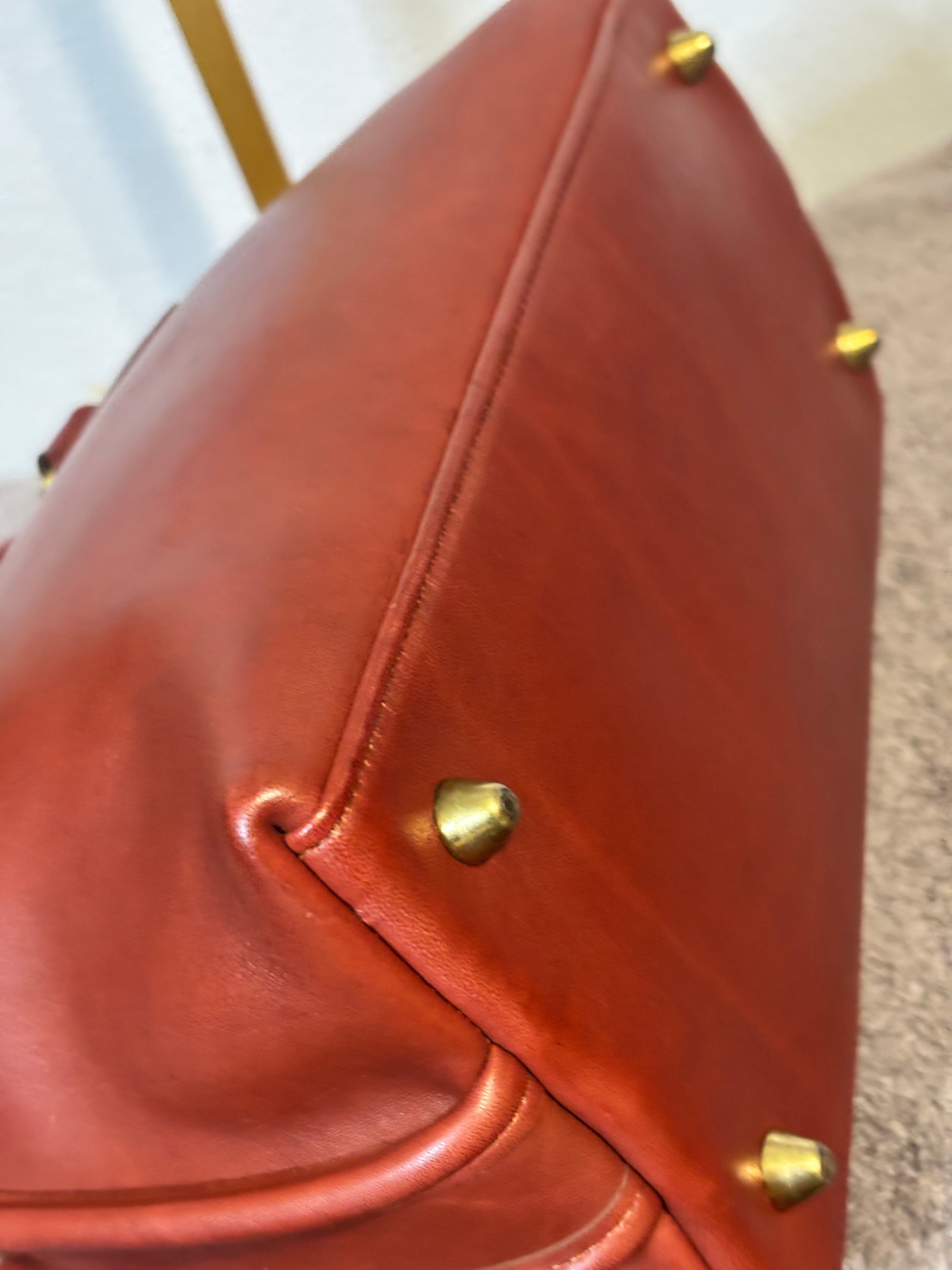 Vintage Coach Baxter Bag 9903 Bordeaux Leather Satchel Pre-1994 USA