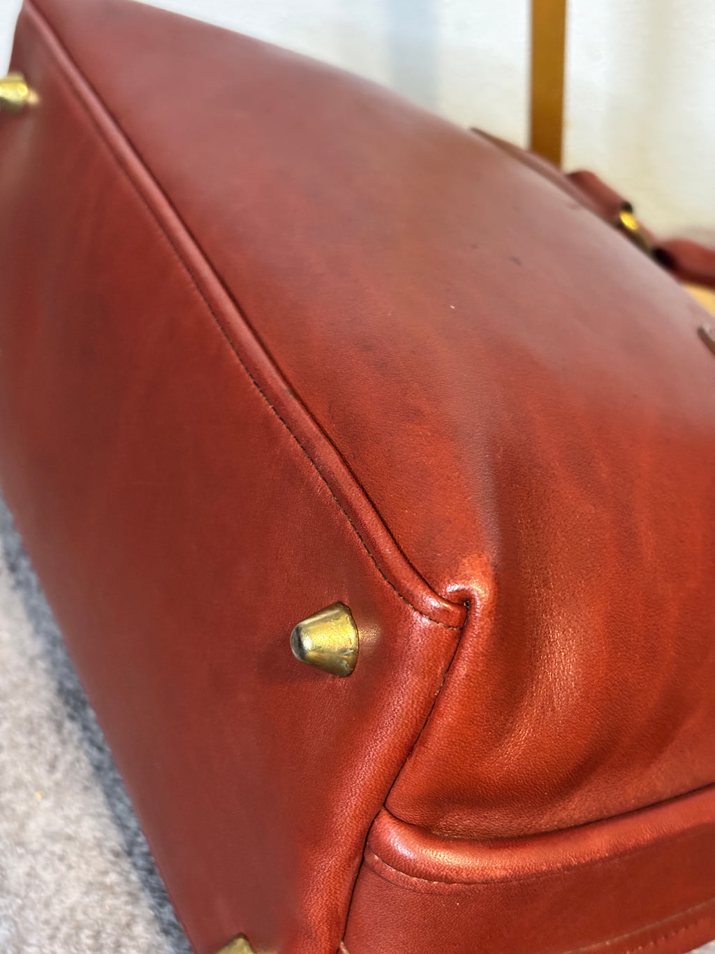 Vintage Coach Baxter Bag 9903 Bordeaux Leather Satchel Pre-1994 USA