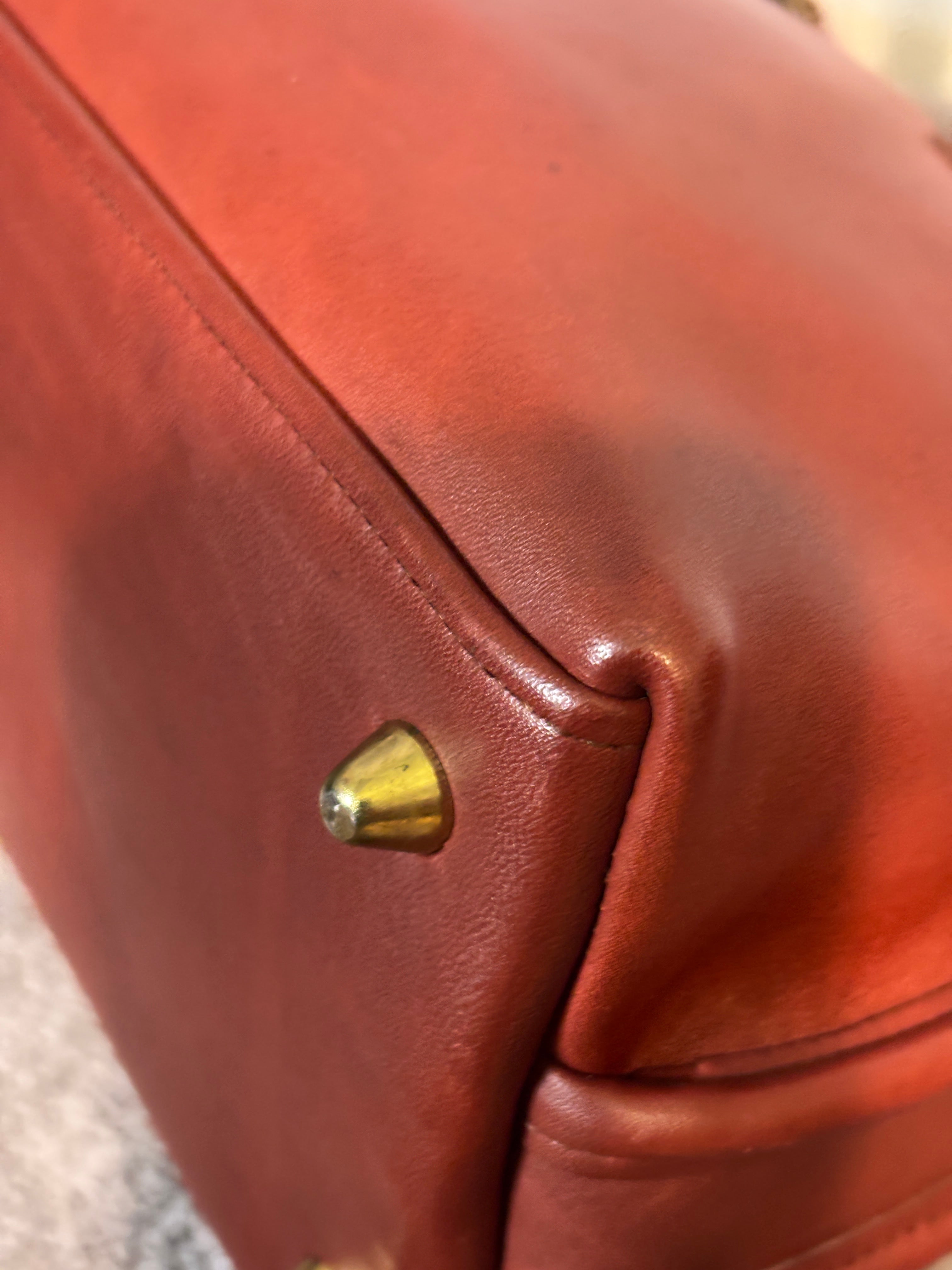Vintage Coach Baxter Bag 9903 Bordeaux Leather Satchel Pre-1994 USA
