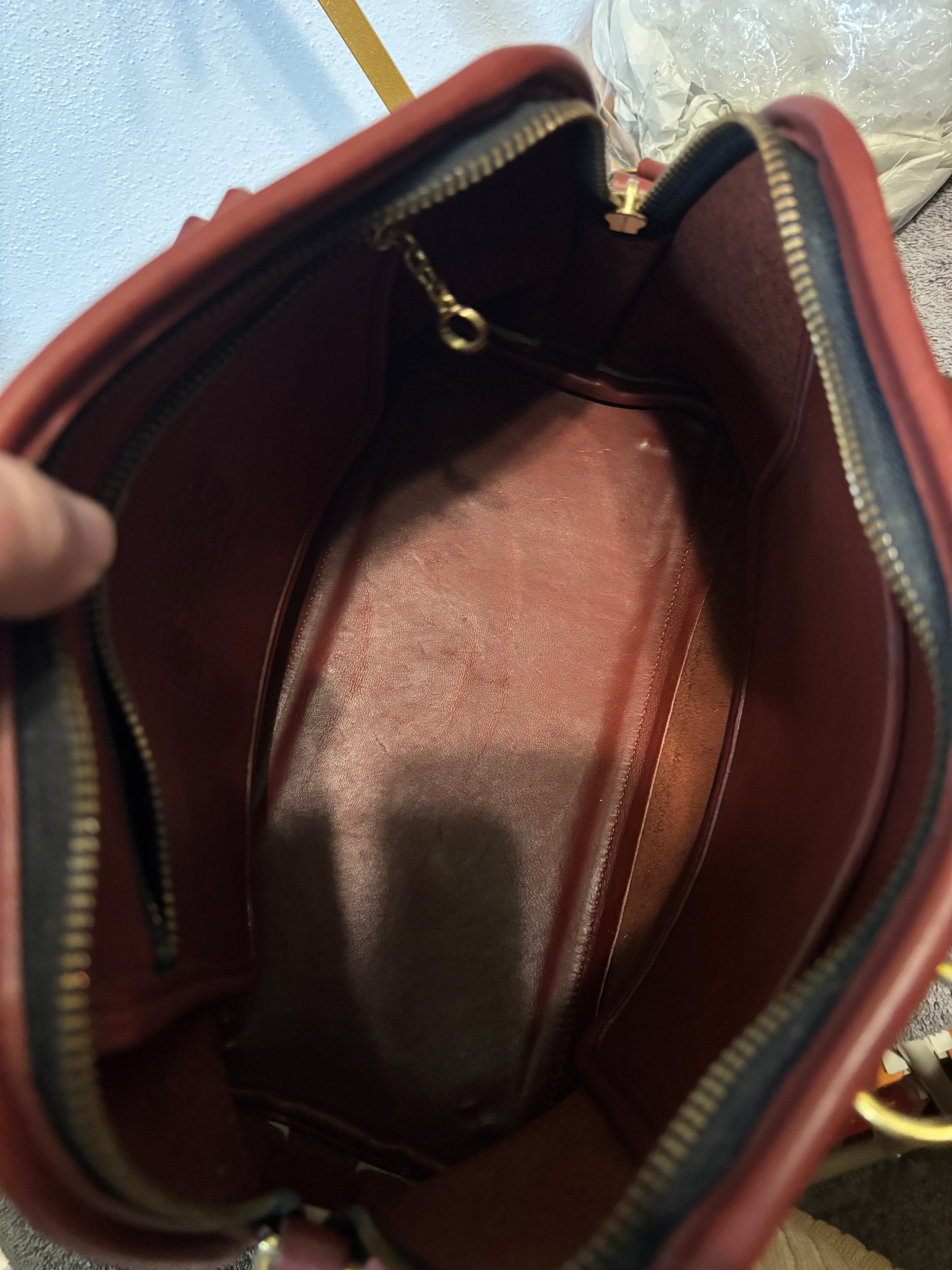 Vintage Coach Baxter Bag 9903 Bordeaux Leather Satchel Pre-1994 USA