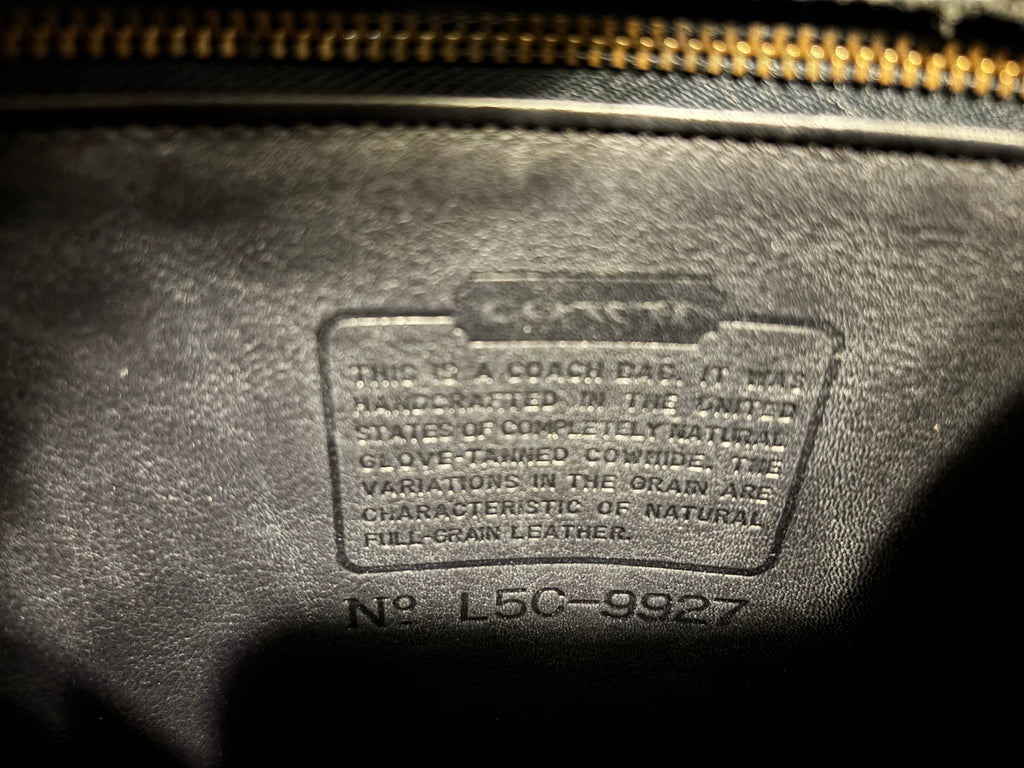 Vintage Coach Willis Bag 9927 Navy Blue Leather Crossbody Satchel USA