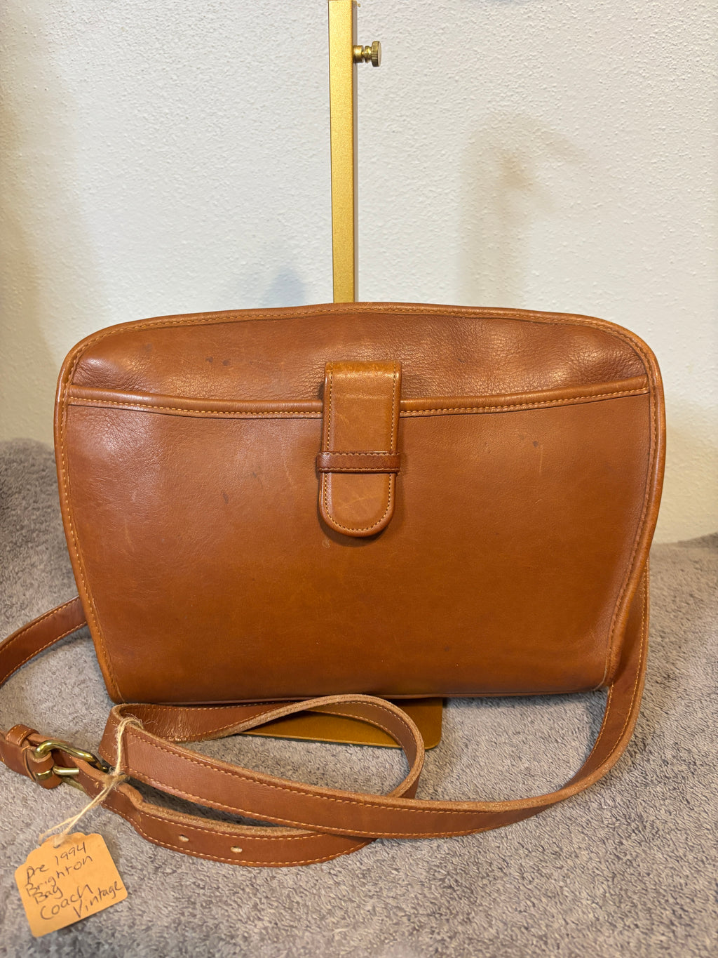 Vintage Coach Brighton Bag British Tan Leather Pre-1994 USA Crossbody