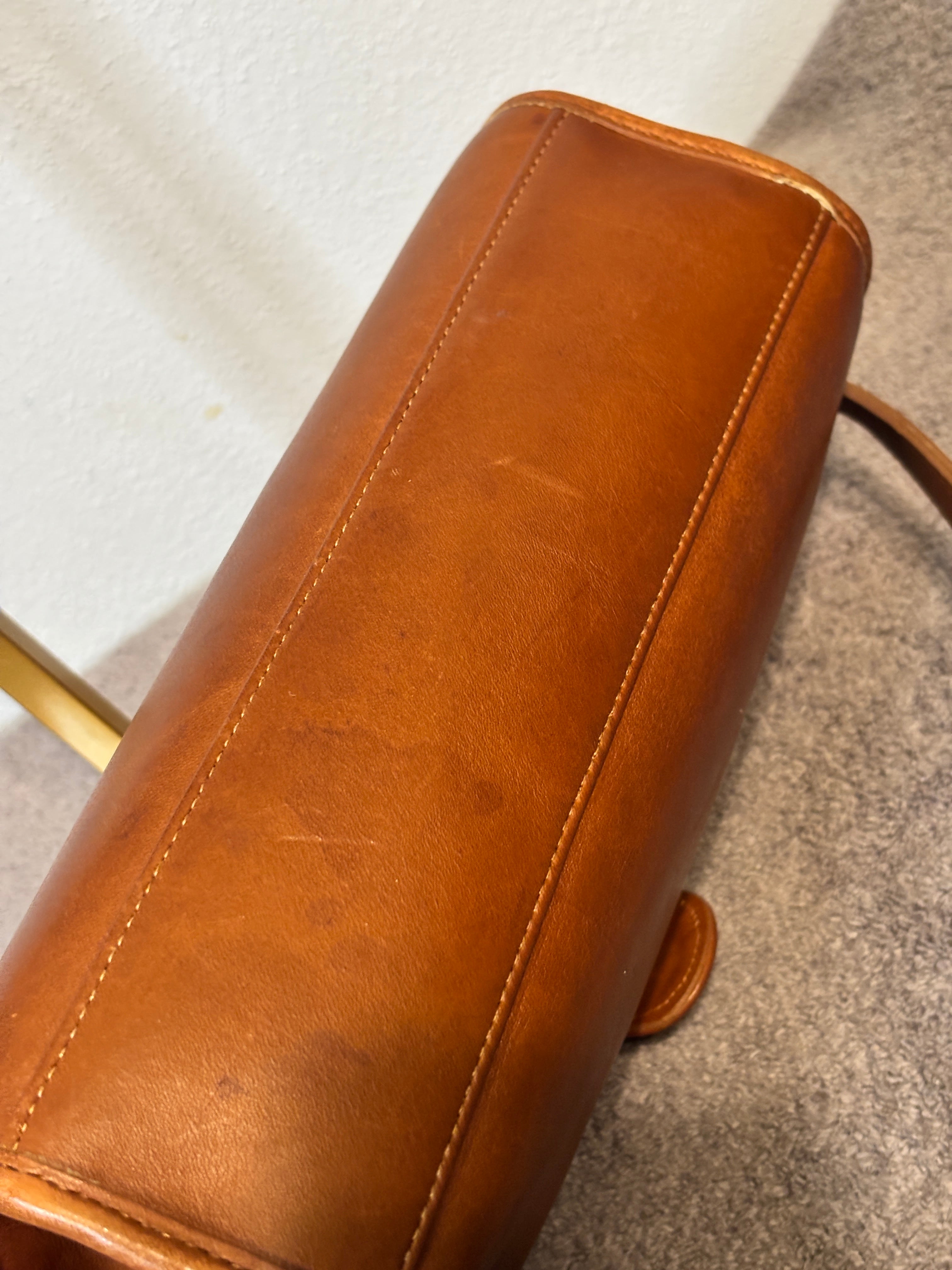 Vintage Coach Brighton Bag British Tan Leather Pre-1994 USA Crossbody