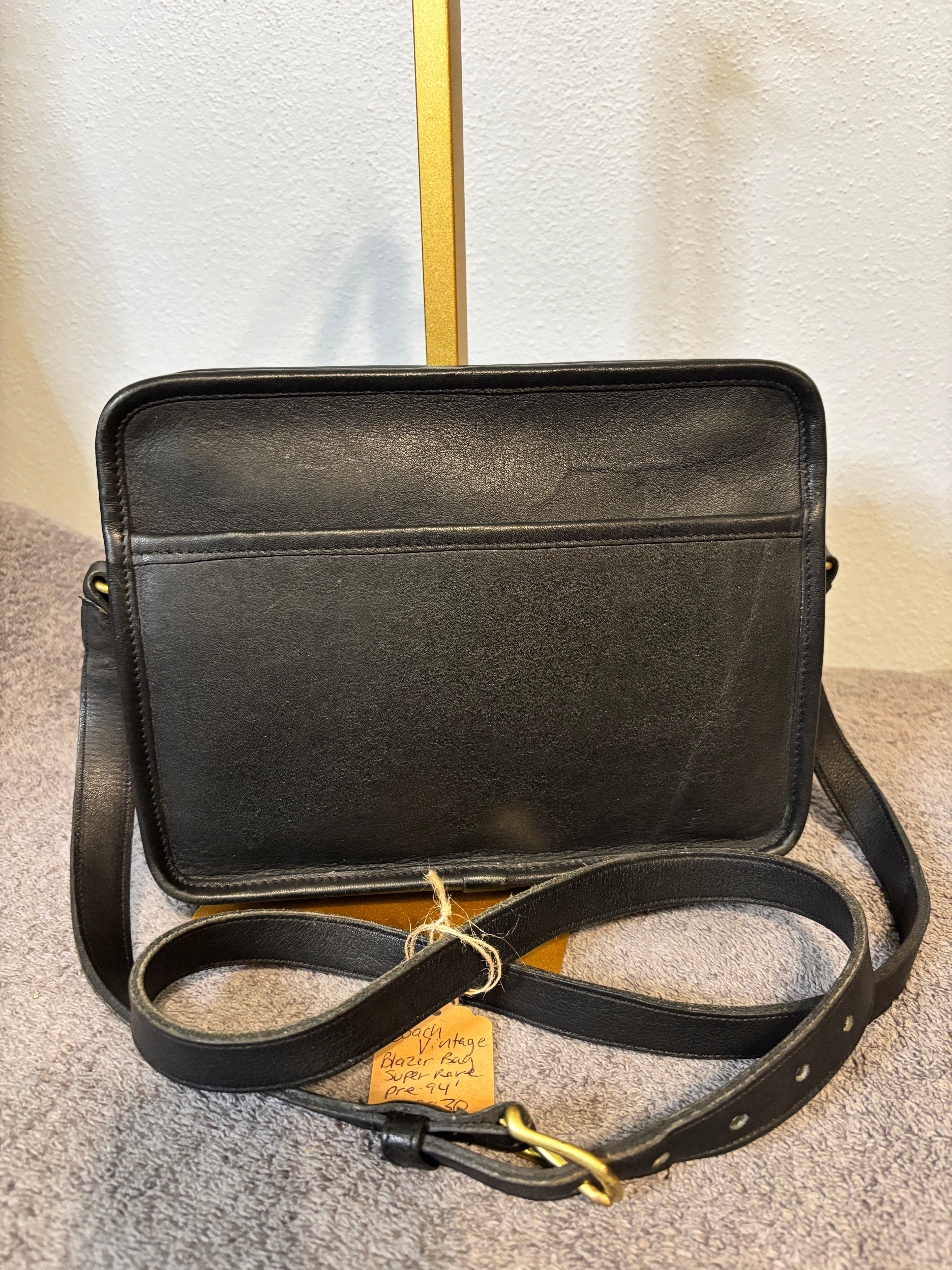 Vintage Coach Blazer Bag Black Leather Crossbody Pre-1994 Rare USA