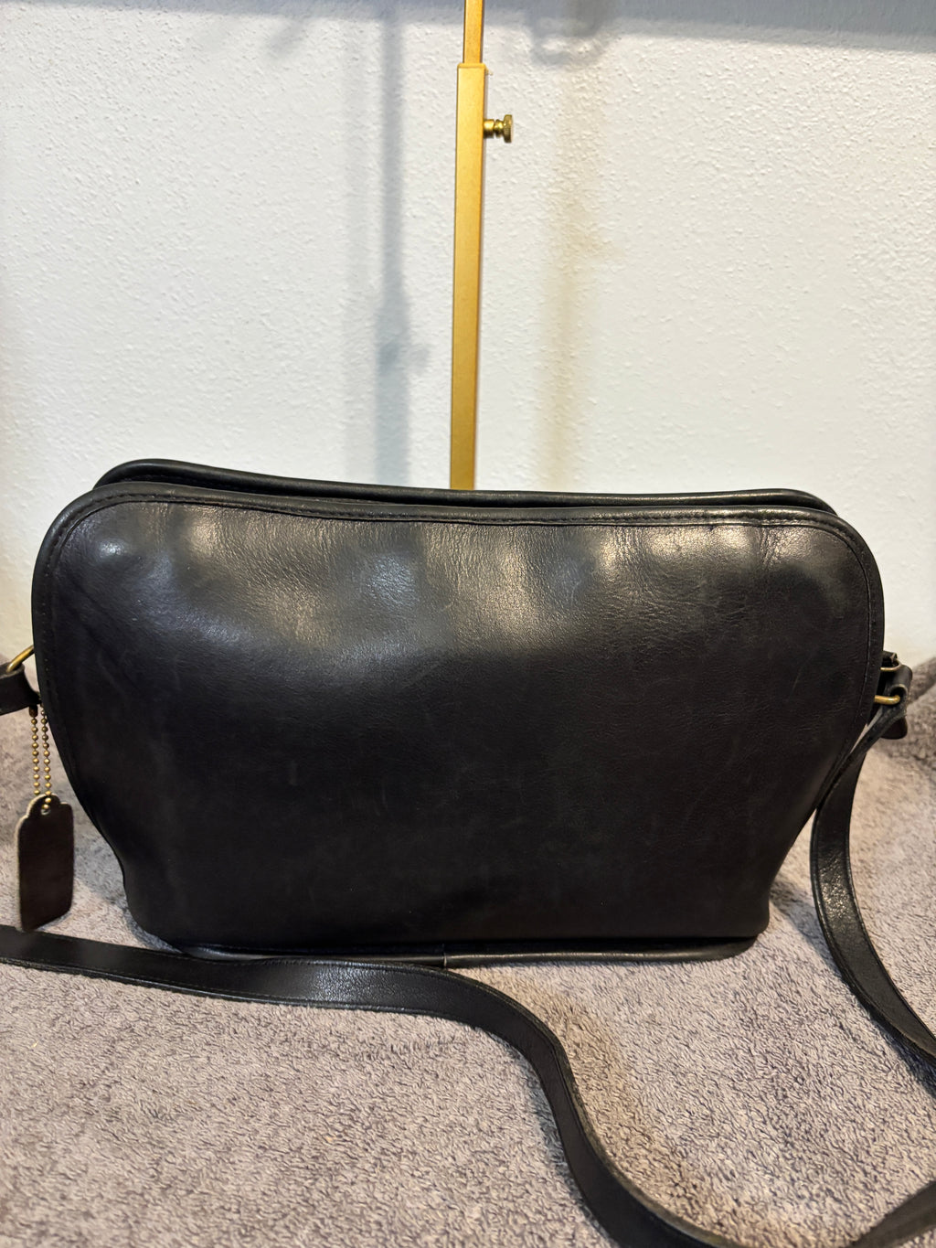 Vintage Coach Oliver Bag 9902 Black Glove-Tanned Leather Crossbody USA