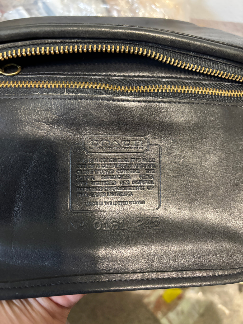 Vintage Coach Oliver Bag 9902 Black Glove-Tanned Leather Crossbody USA