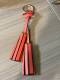 Coach Red Leather Double Tassel Bag Charm