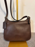 Vintage Coach 9142 Mini Hippie Flap Mahogany Leather Crossbody Bag