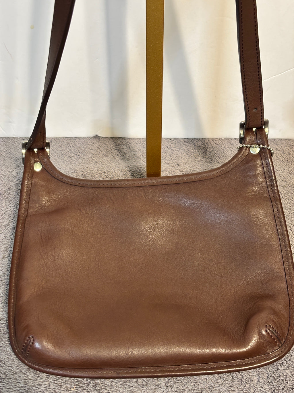 Vintage Coach 9142 Mini Hippie Flap Mahogany Leather Crossbody Bag