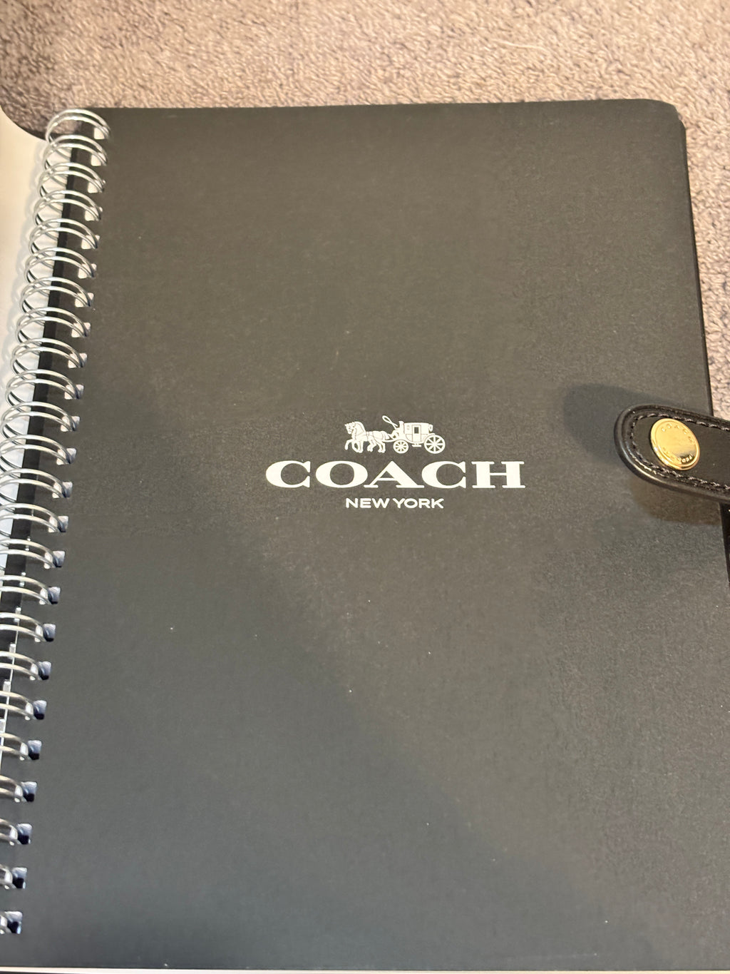Coach Notebook Cover Signature Canvas Leather Trim NWT