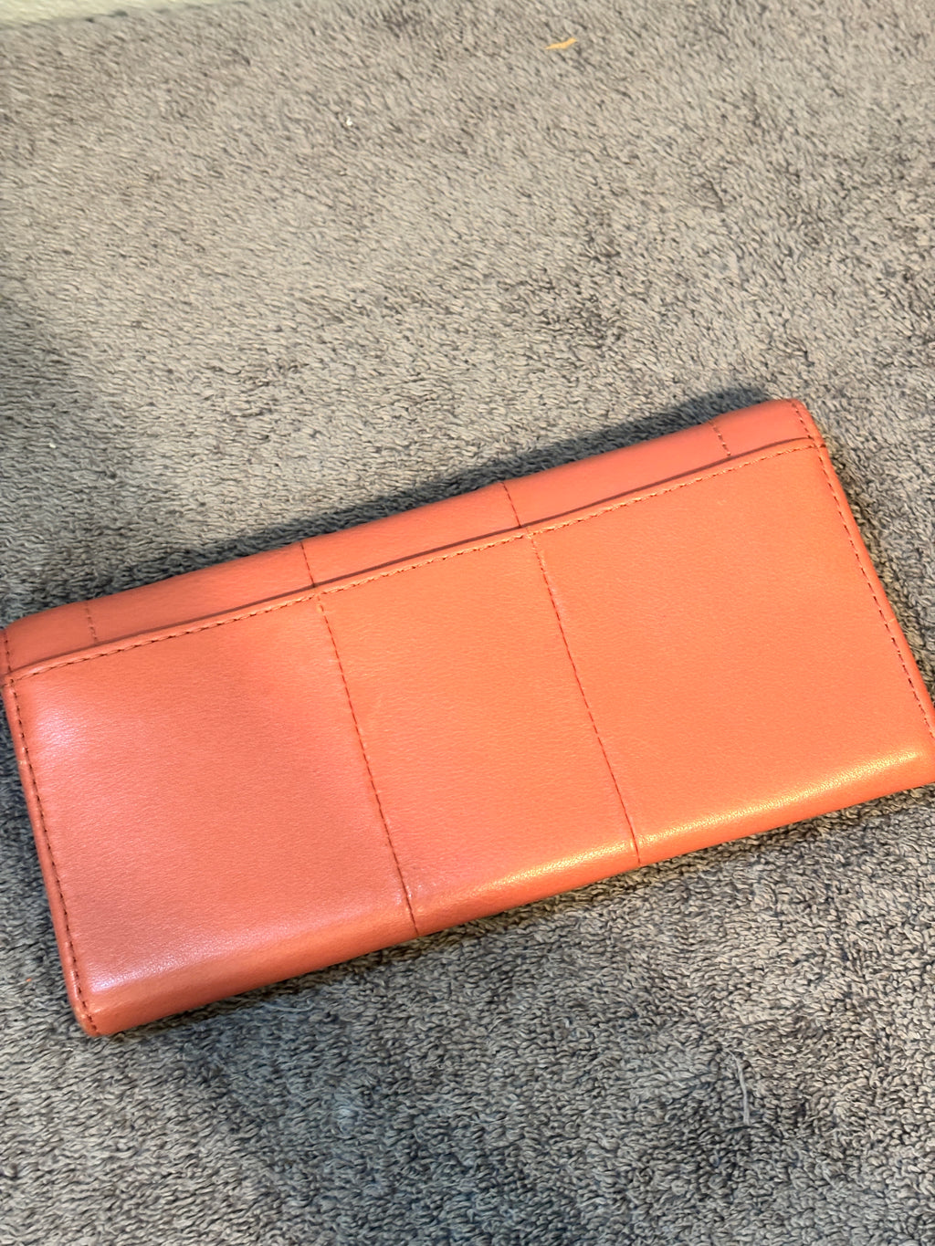 Coach Kristin Salmon Pink Leather Wallet Brass Turnlock