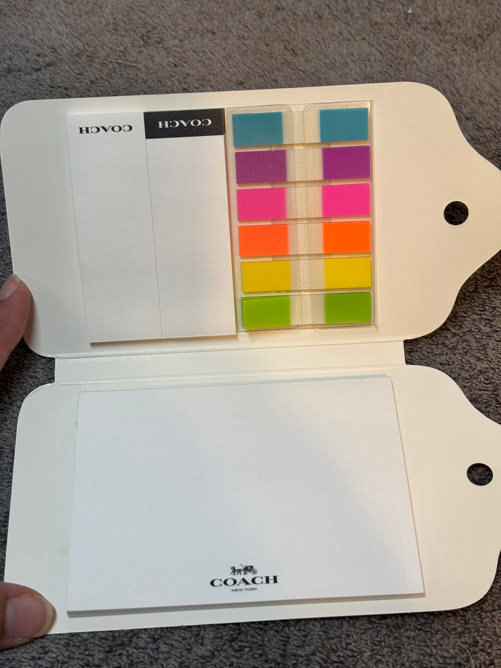 Rare Coach New York Horse Carriage Post-It Notes Notepad Set Gift Stationery