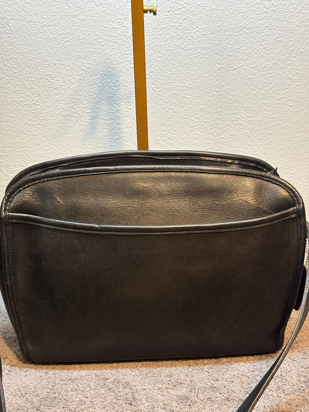 Vintage Coach Brighton Black Leather Crossbody Bag 0727-204 Made USA Pre-94