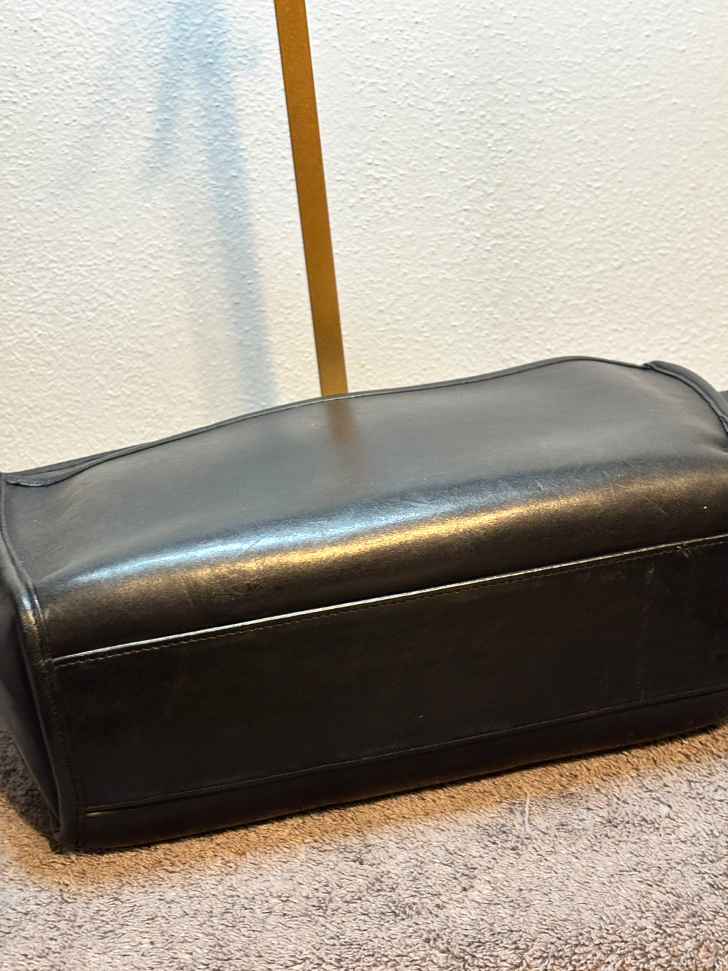 Vintage Coach Brighton Black Leather Crossbody Bag 0727-204 Made USA Pre-94