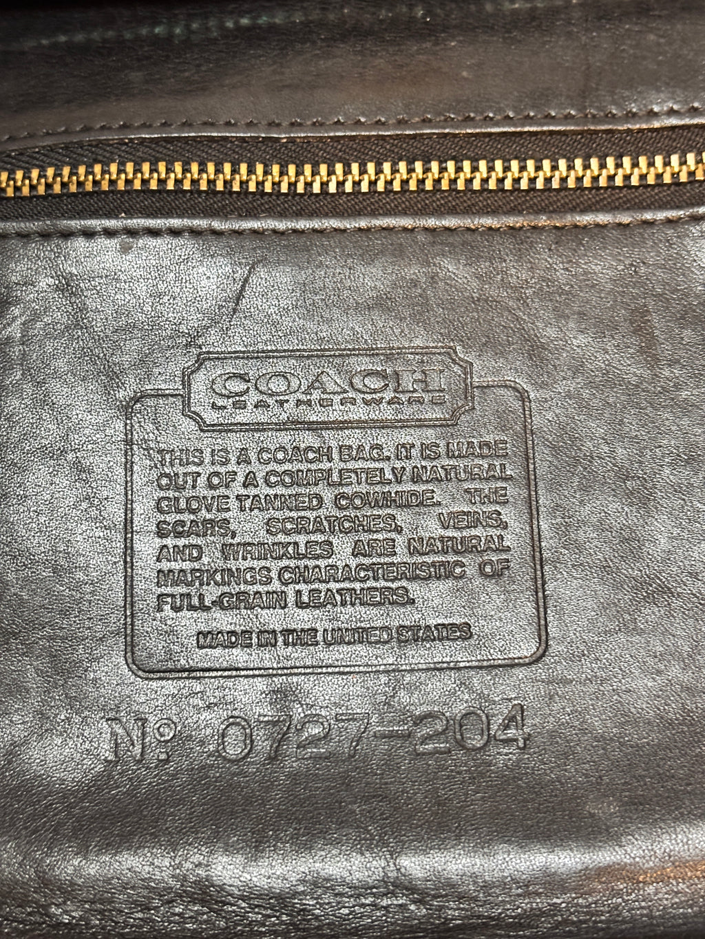 Vintage Coach Brighton Black Leather Crossbody Bag 0727-204 Made USA Pre-94