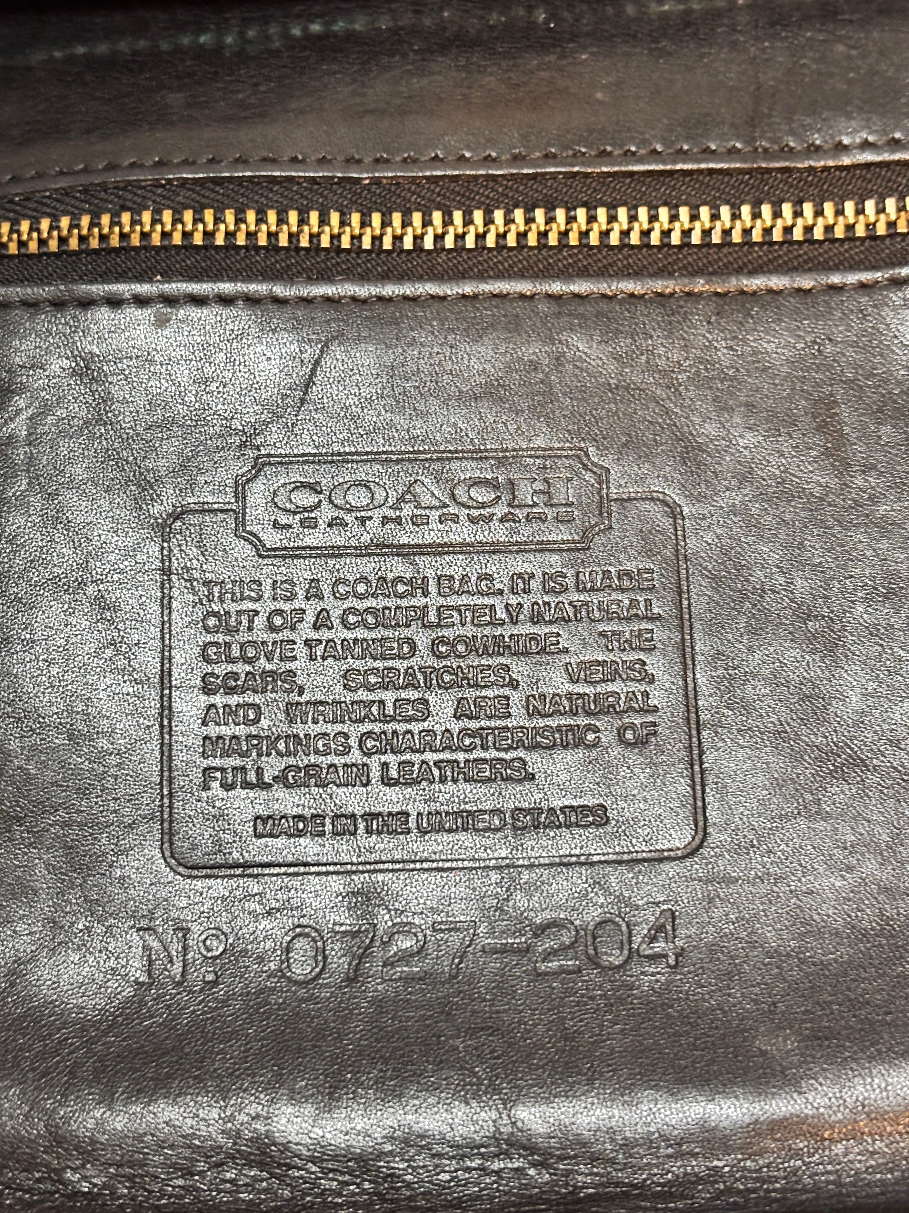 Vintage Coach Brighton Black Leather Crossbody Bag 0727-204 Made USA Pre-94