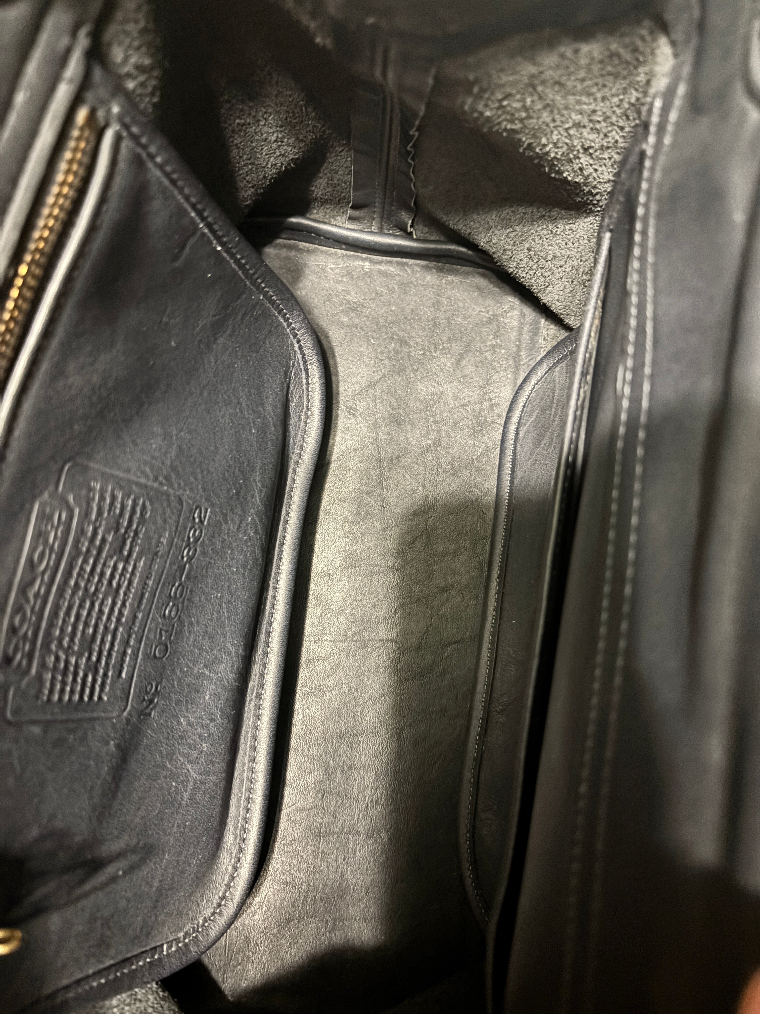 Vintage Coach 4117 Terrace Bag Navy Blue Leather Made in USA