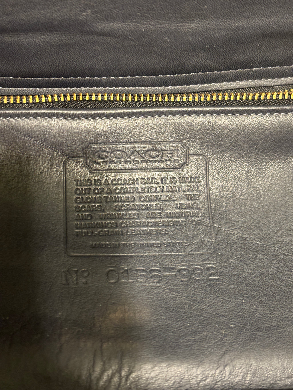 Vintage Coach 4117 Terrace Bag Navy Blue Leather Made in USA