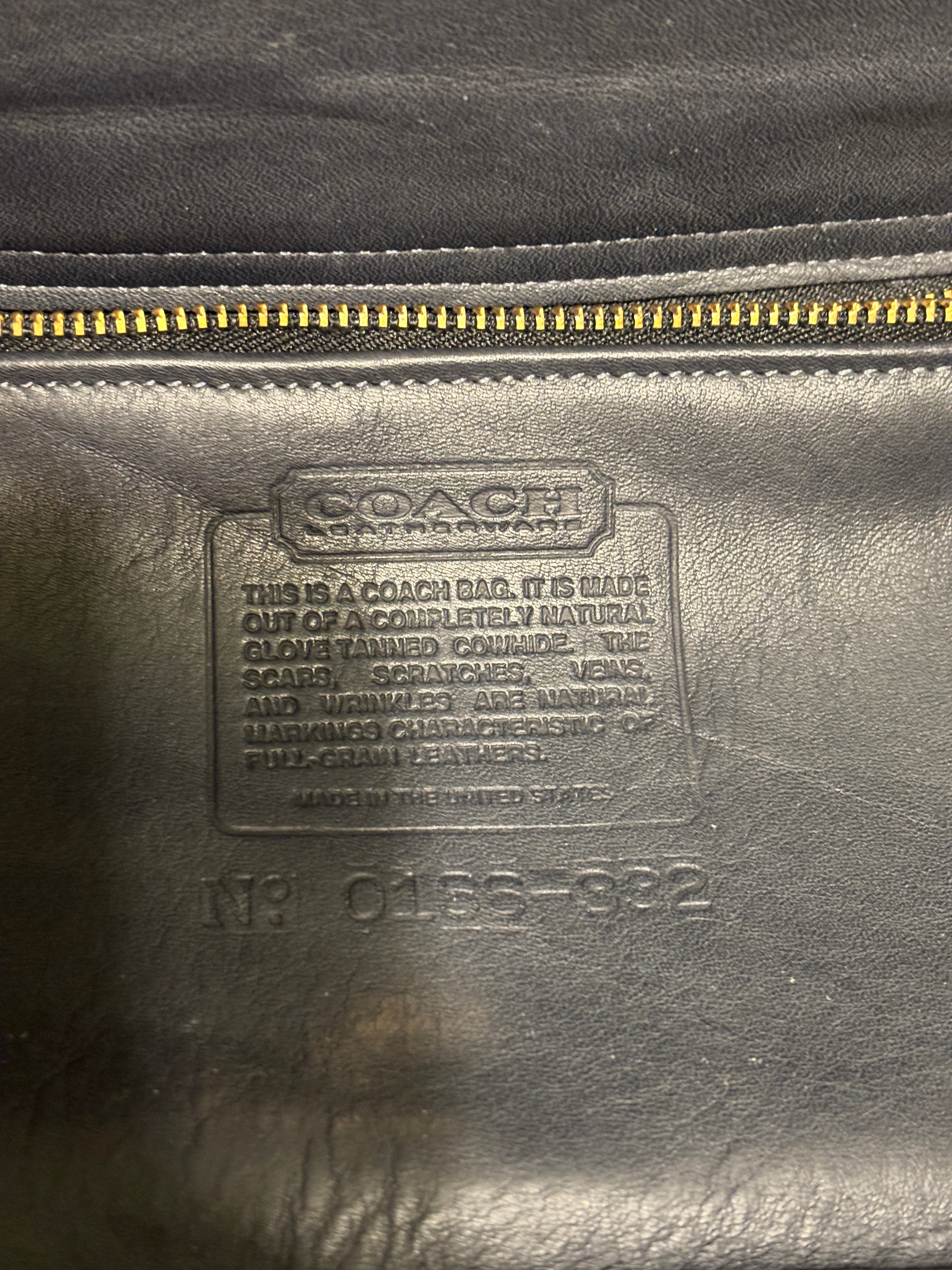 Vintage Coach 4117 Terrace Bag Navy Blue Leather Made in USA