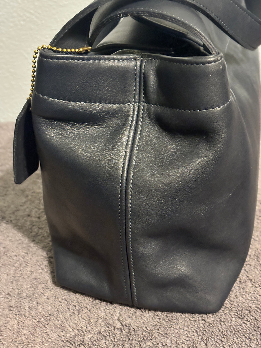 Vintage Coach 4117 Terrace Bag Navy Blue Leather Made in USA