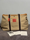 Vintage Coach Hampton Large Nylon Travel Tote Bag 6262 tan/orange
