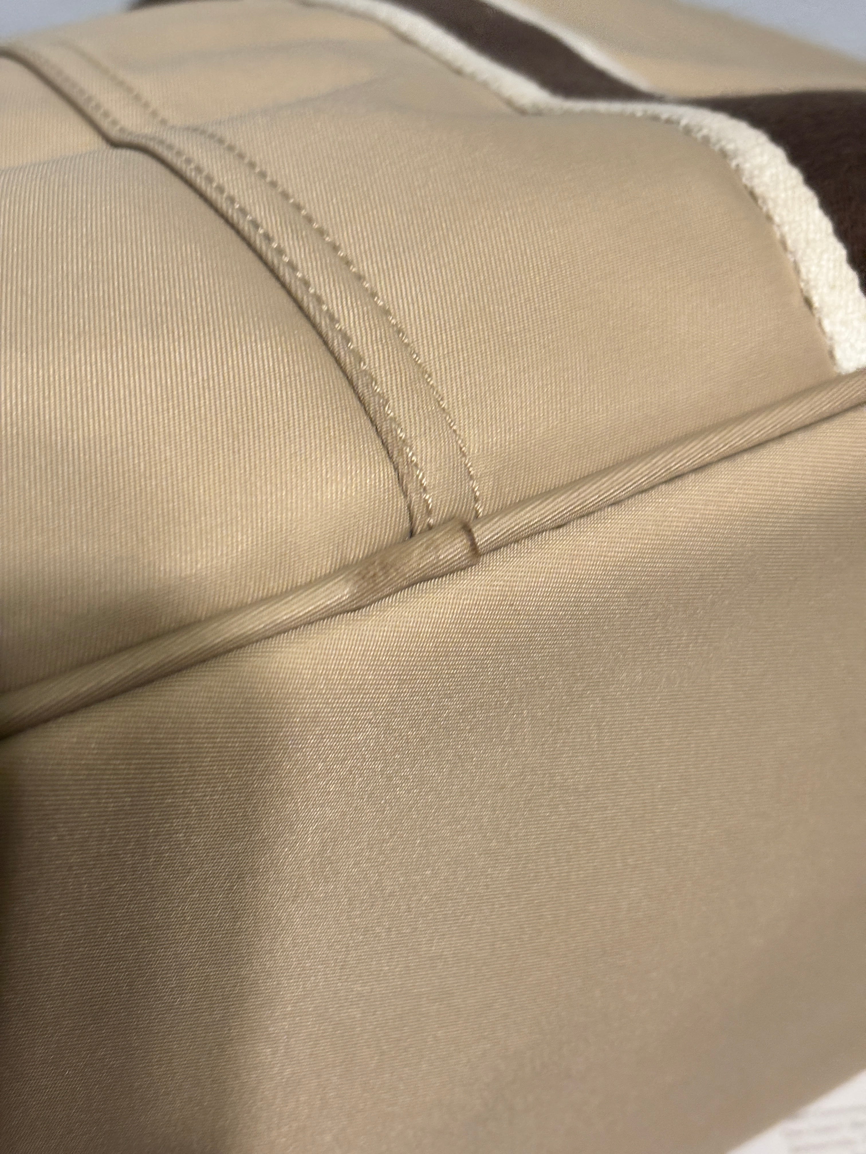 Vintage Coach Hampton Large Nylon Travel Tote Bag 6262 tan/orange