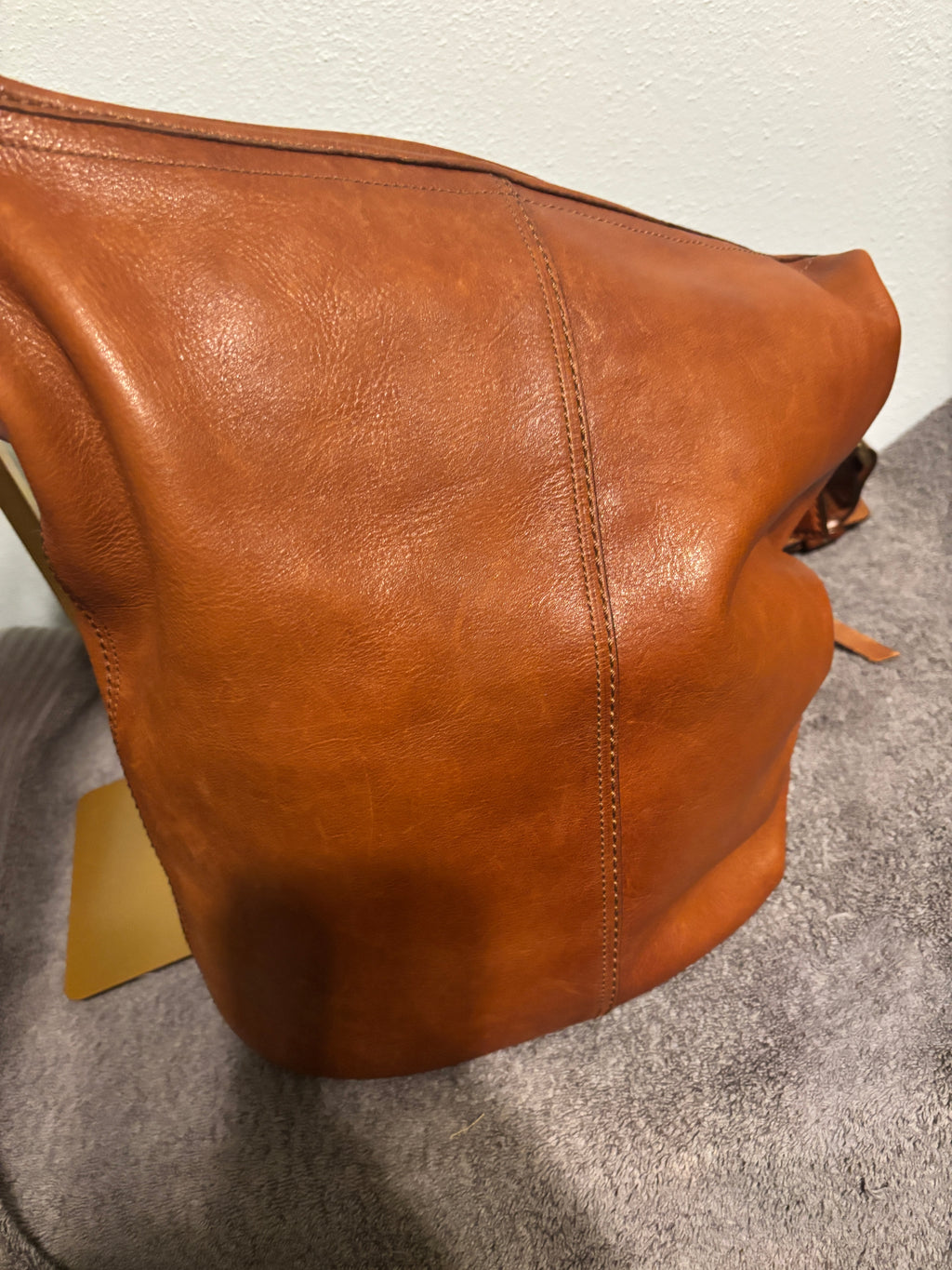 Coach Bleecker XL Leather Duffle Bag 11423 Brown with Tattersall Lining