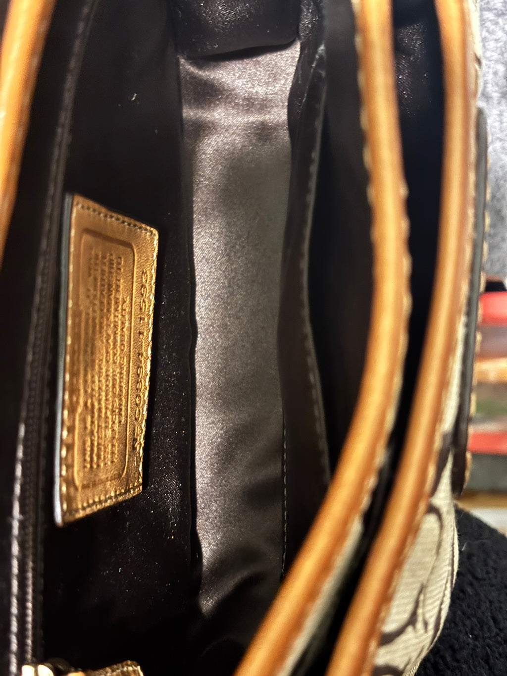 Coach 11593 Bleecker Signature Small Flap Crossbody Khaki Gold