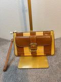 NWT Coach Ashton Wristlet CDY08 Gold Redwood Multi Patchwork Leather