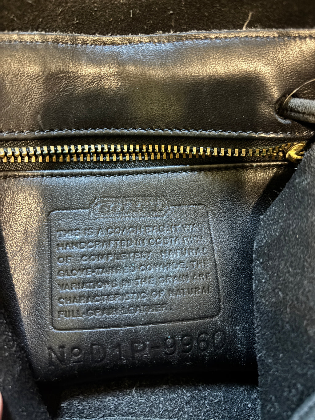 Vintage Coach 9960 Black Leather Daypack Backpack Turnlock Costa Rica 2001