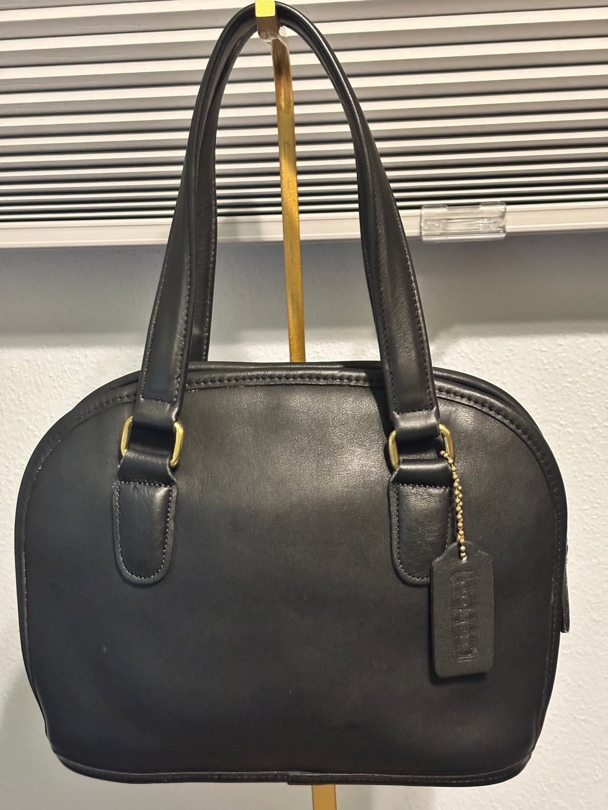 Vintage Coach Mini Pelham 9959 Black Leather Satchel Bag USA 1995