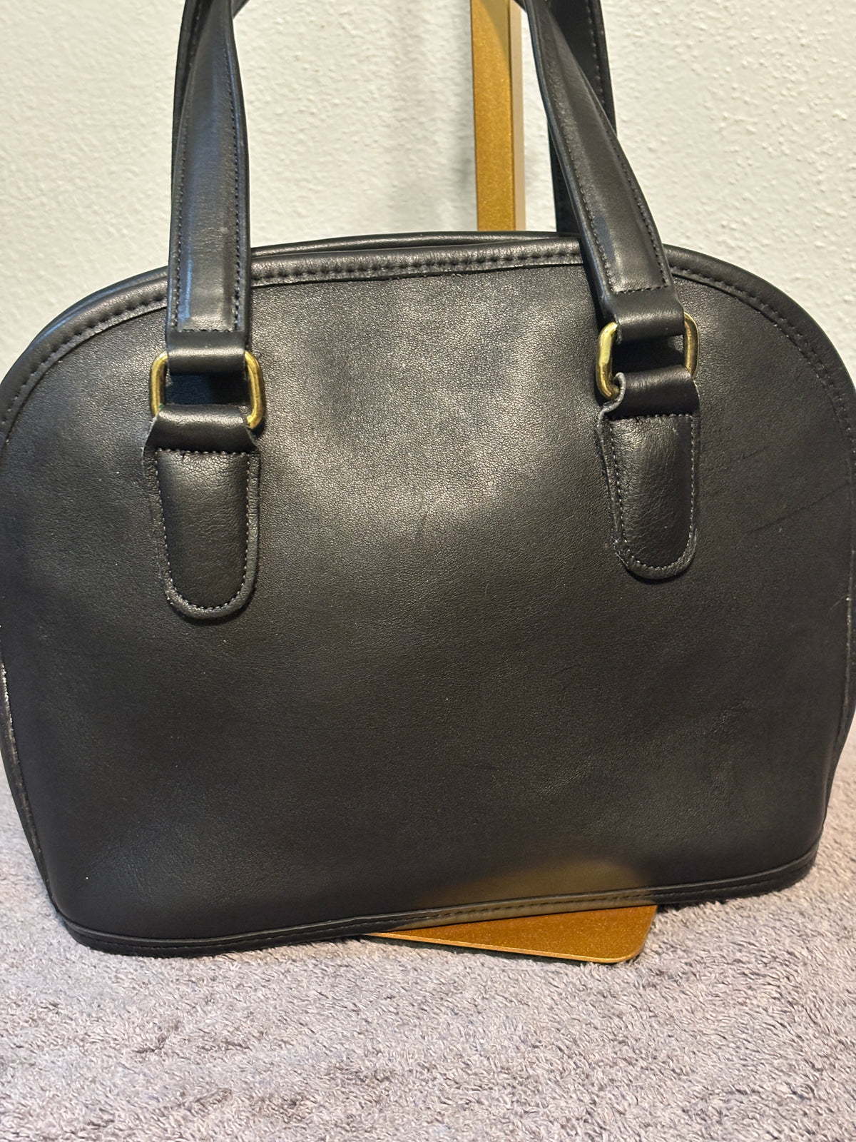Vintage Coach Mini Pelham 9959 Black Leather Satchel Bag USA 1995