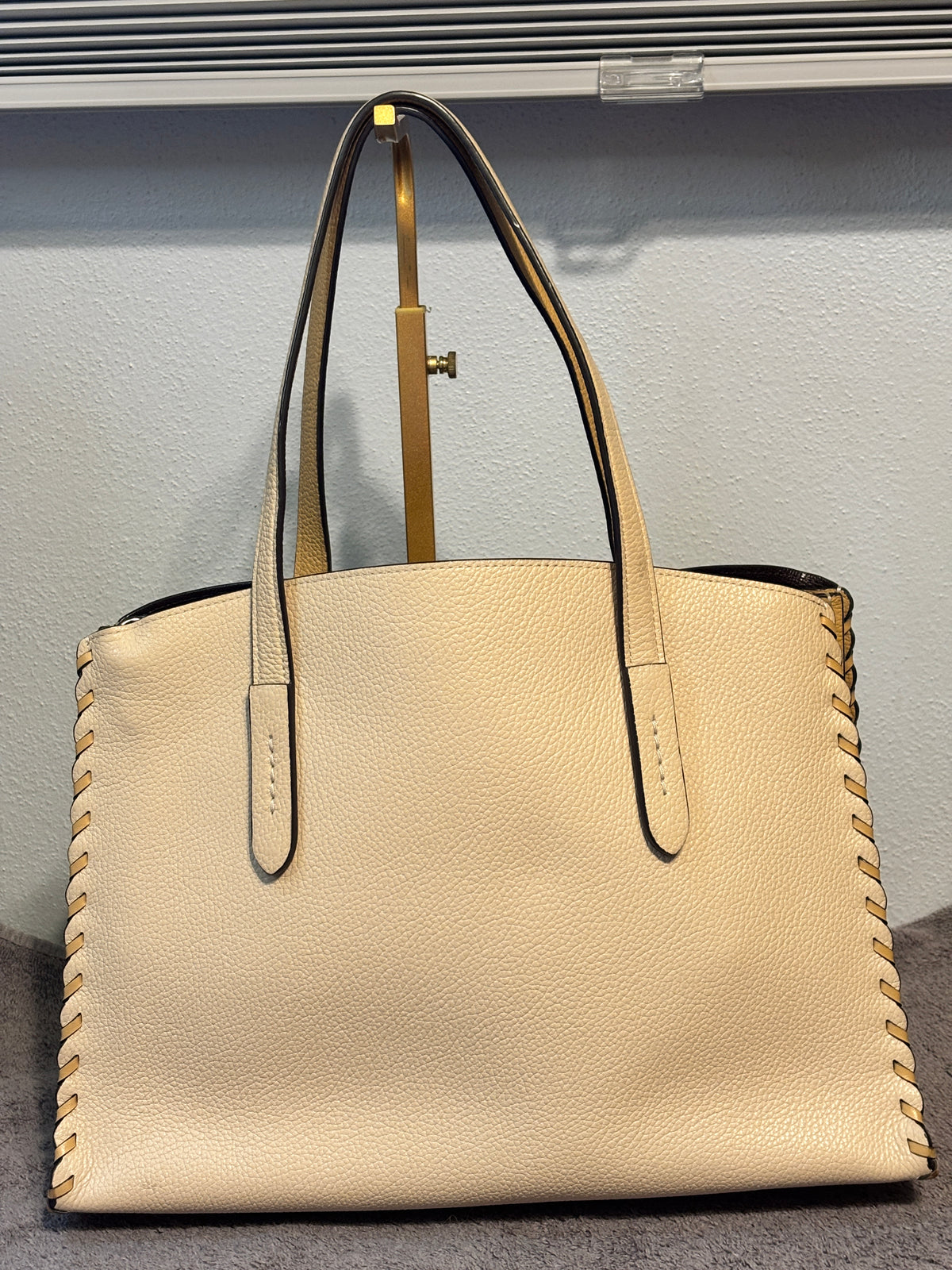 Coach Charlie Carryall Whipstitch Colorblock Almond Cream 69609 Crossbody