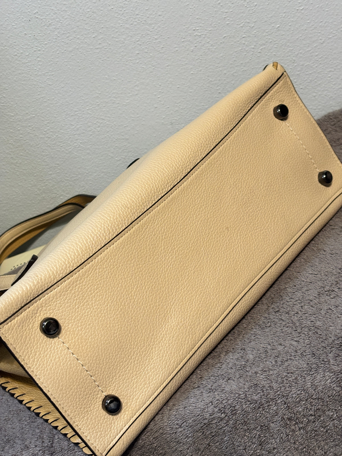 Coach Charlie Carryall Whipstitch Colorblock Almond Cream 69609 Crossbody