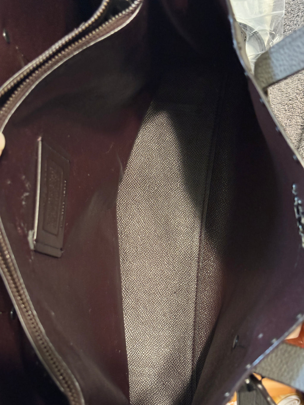 Coach Charlie Carryall Gray Rivets Leather Tote Crossbody 69609 Dust Bag