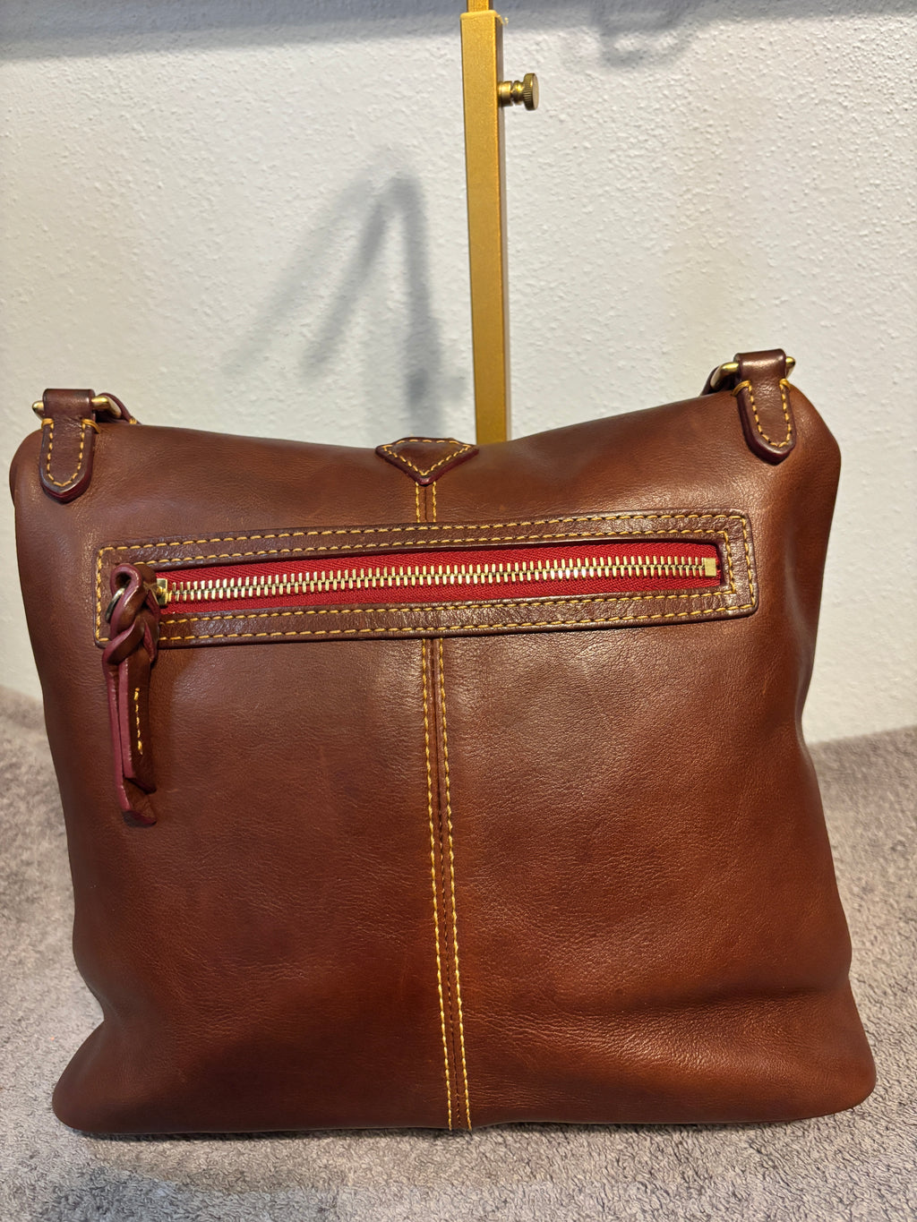 Dooney Bourke Florentine Medium Toggle Crossbody Brown Tmoro Leather